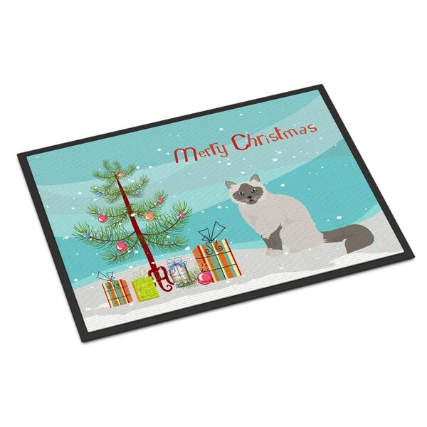Carolines Treasures 18 x 27 in. Birman Cat Merry Christmas Indoor or Outdoor Mat CK4748MAT - main